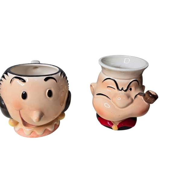 Popeye Olive Oyl Character Mug Set 1980 King - Picture 1 of 3